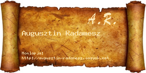 Augusztin Radamesz névjegykártya